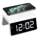 Carregador Indução + Relógio Despertador (BRANCO)