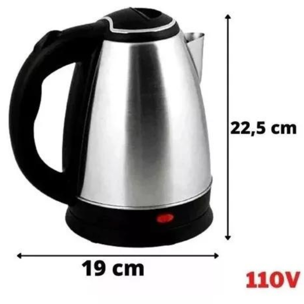 Chaleira Elétrica Haüskraft Inox 1100W 127V 1,8L