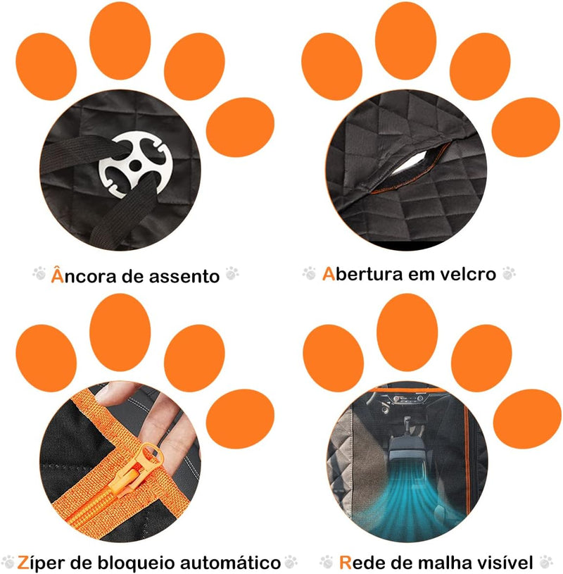 Capa Protetora de Banco Pet Cães Gatos Passagem Cinto 4 em 1