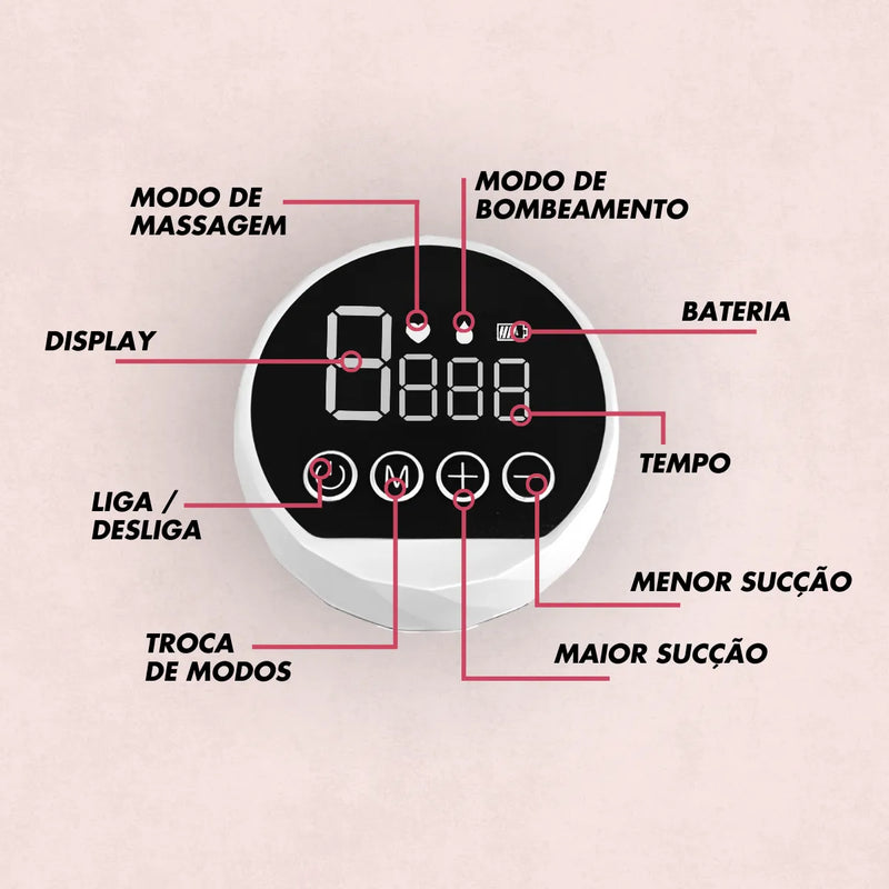 Extrator Tira Leite Elétrico Portátil Amamentação Sugador