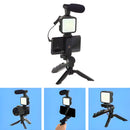 Tripé Estabilizador Para Celular Com Microfone Iluminação Live Vlog Gravação De Videos kit 5 em 1 gimbal
