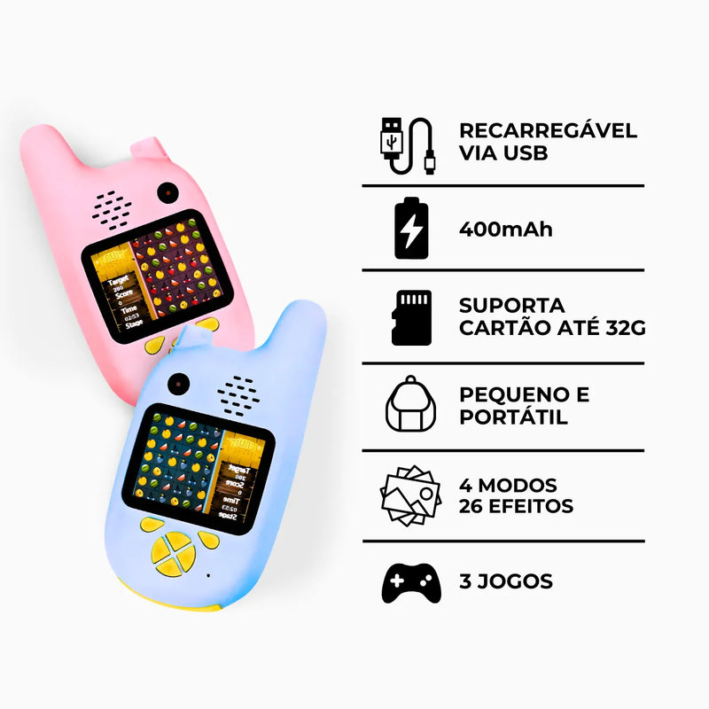 Walkie Talkie Infantil Com Câmera Digital Para Crianças - Pa