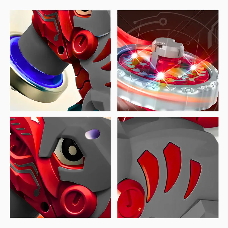 Beyblade Batalha Dinossauro Lançador De Disco