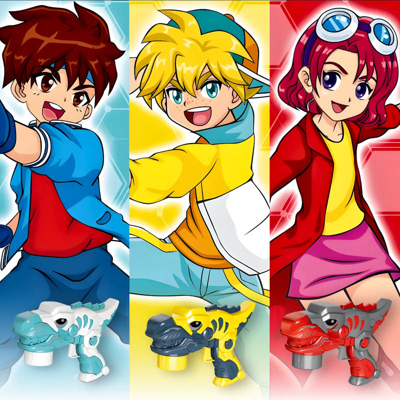 Beyblade Batalha Dinossauro Lançador De Disco