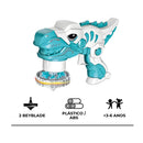 Brinquedo Beyblade Batalha Dinossauro Lançador De Disco