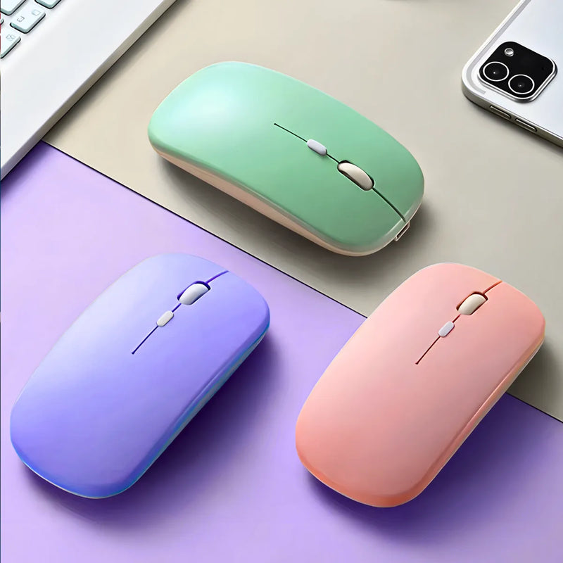 Teclado Sem Fio Bluetooth Recarregável Com Mouse - ROXO