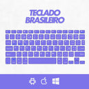 Teclado Sem Fio Bluetooth Recarregável Com Mouse - ROXO