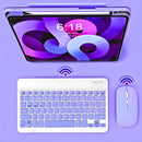 Teclado Sem Fio Bluetooth Recarregável Com Mouse - ROXO