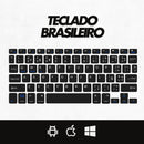Teclado Sem Fio Bluetooth Recarregável Com Mouse - PRETO