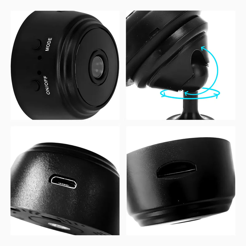 Mini Câmera Espiã A9 Wi-Fi Sensor de Movimento Visão Noturna