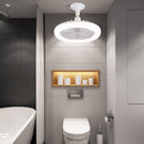 Ventilador De Teto Luminária LED Ajustável 3 Modos Lâmpada Ventilador Silenciosa Moderna.