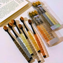 Kit 3 Escovas De Dente Com Cabo De Cristal