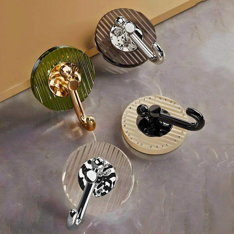 Kit 4 Ganchos Organizador De Parede Multicolorido Transparen