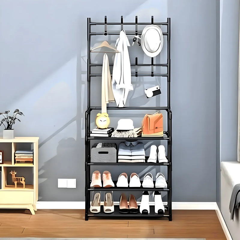 Sapateira Organizadora Com Ganchos 4 Prateleiras