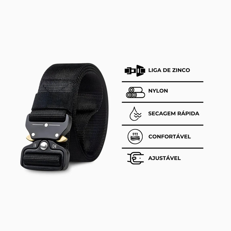 Cinto Tático Militar Com Fivela De Metal
