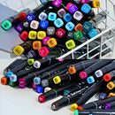 Conjunto De Canetas Marcador Permanente Ponta Dupla 48 Cores