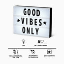 Caixa Luminária Decorativa com Mensagem Luz de LED