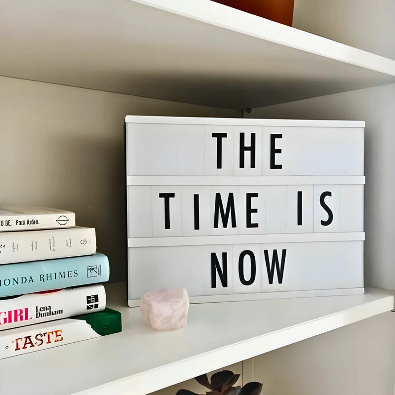 Caixa Luminária Decorativa com Mensagem Luz de LED