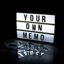 Caixa Luminária Decorativa com Mensagem Luz de LED