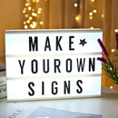 Caixa Luminária Decorativa com Mensagem Luz de LED