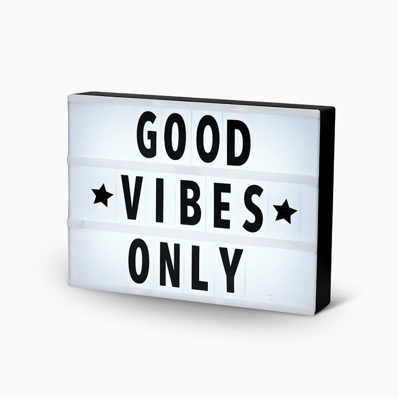 Caixa Luminária Decorativa com Mensagem Luz de LED