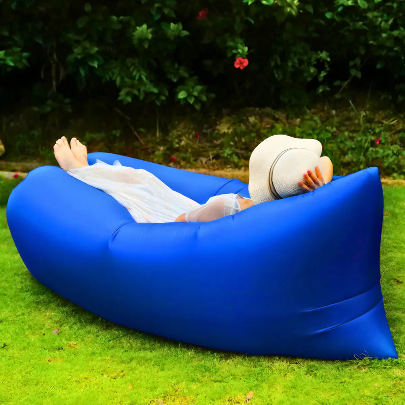 Sofá Inflável De Ar Portátil Puff Impermeável Praia Camping
