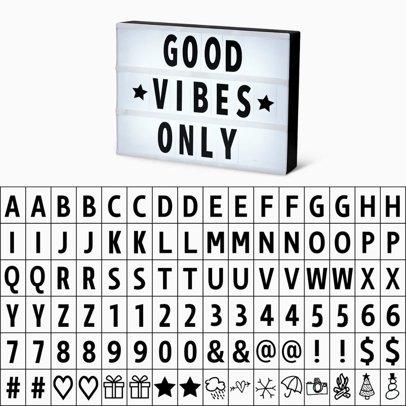 Caixa Luminária Decorativa com Mensagem Luz de LED