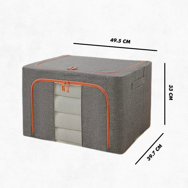 Caixa Organizadora De Roupas Multiuso Dobrável - CINZA