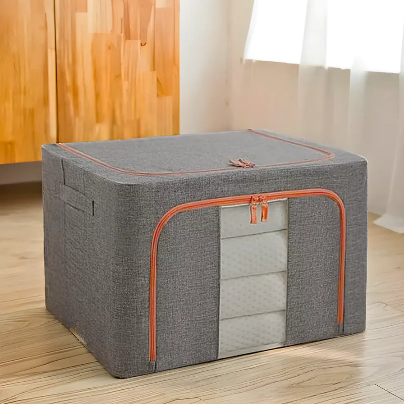 Caixa Organizadora De Roupas Multiuso Dobrável - CINZA