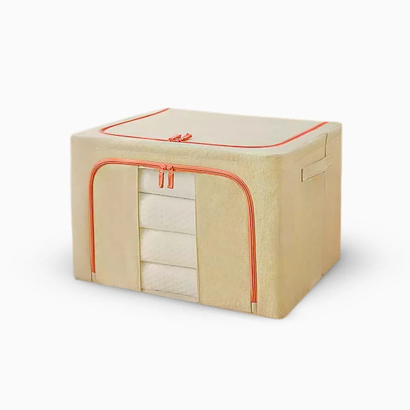 Caixa Organizadora De Roupas Multiuso Dobrável - BEGE