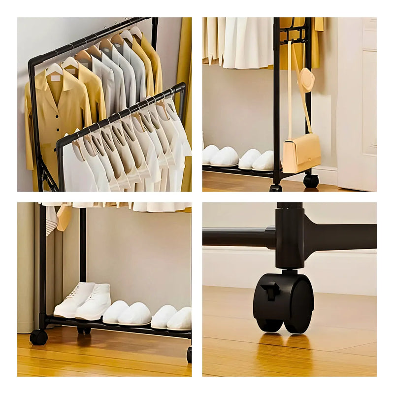 Cabideiro Duplo Arara Multiuso Móvel