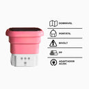 Mini Máquina de Lavar Roupa Portátil Dobrável - ROSA