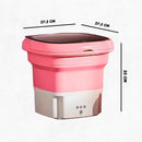 Mini Máquina de Lavar Roupa Portátil Dobrável - ROSA