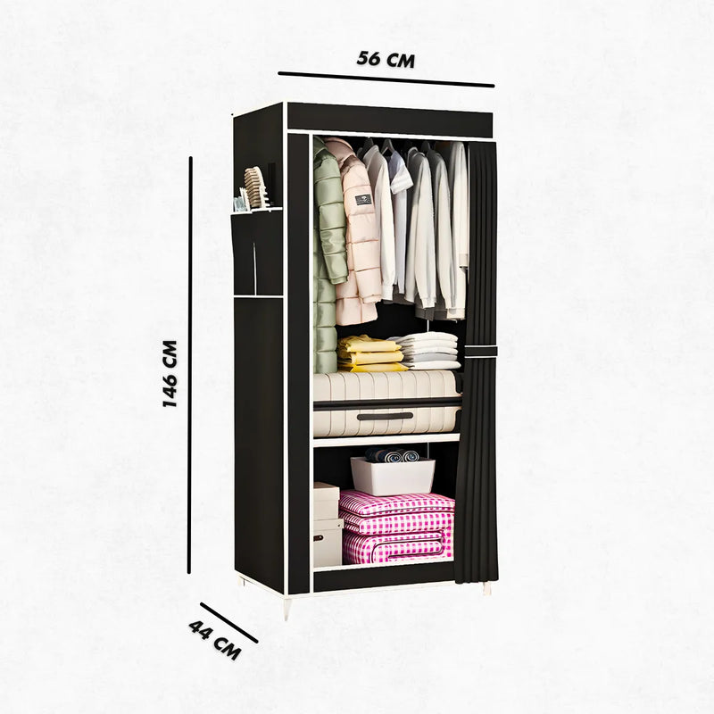 Guarda Roupa Closet Dobrável Organizador com Capa de Tecido