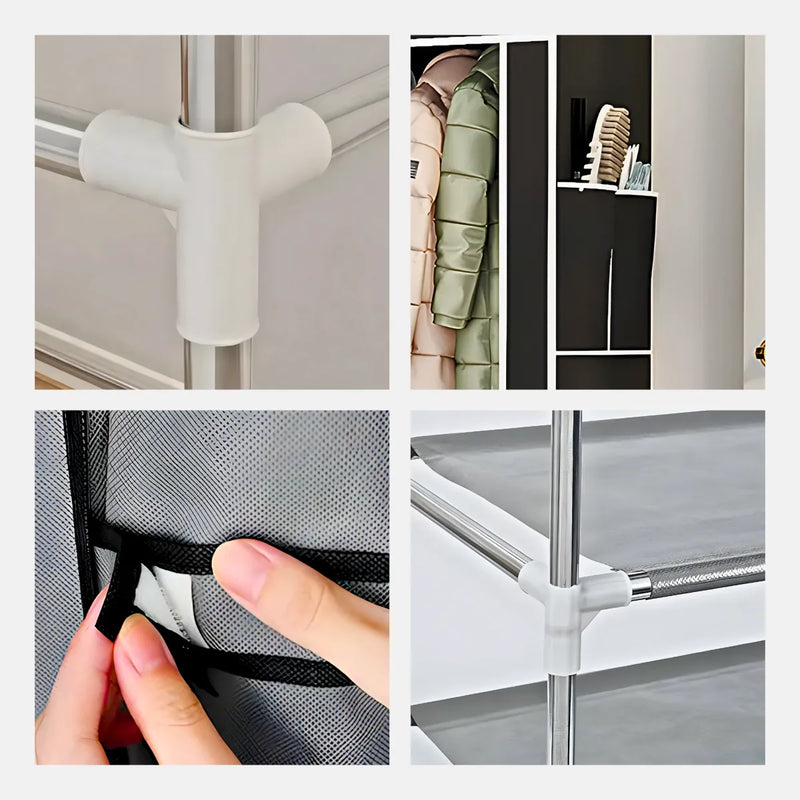 Guarda Roupa Closet Dobrável Organizador com Capa de Tecido