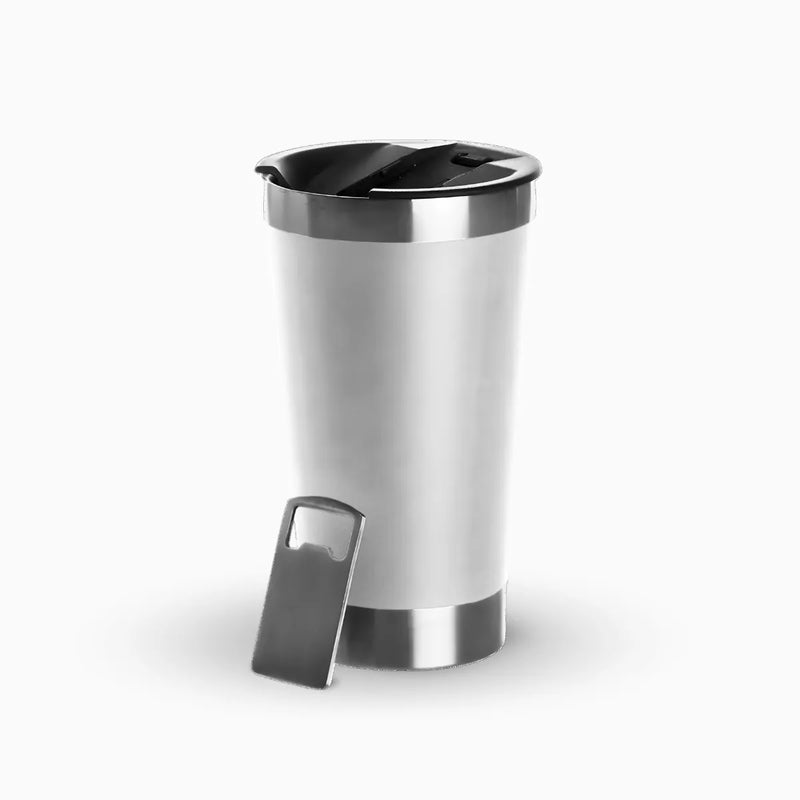 Copo Térmico Inox cerveja e café 473ml - BRANCO
