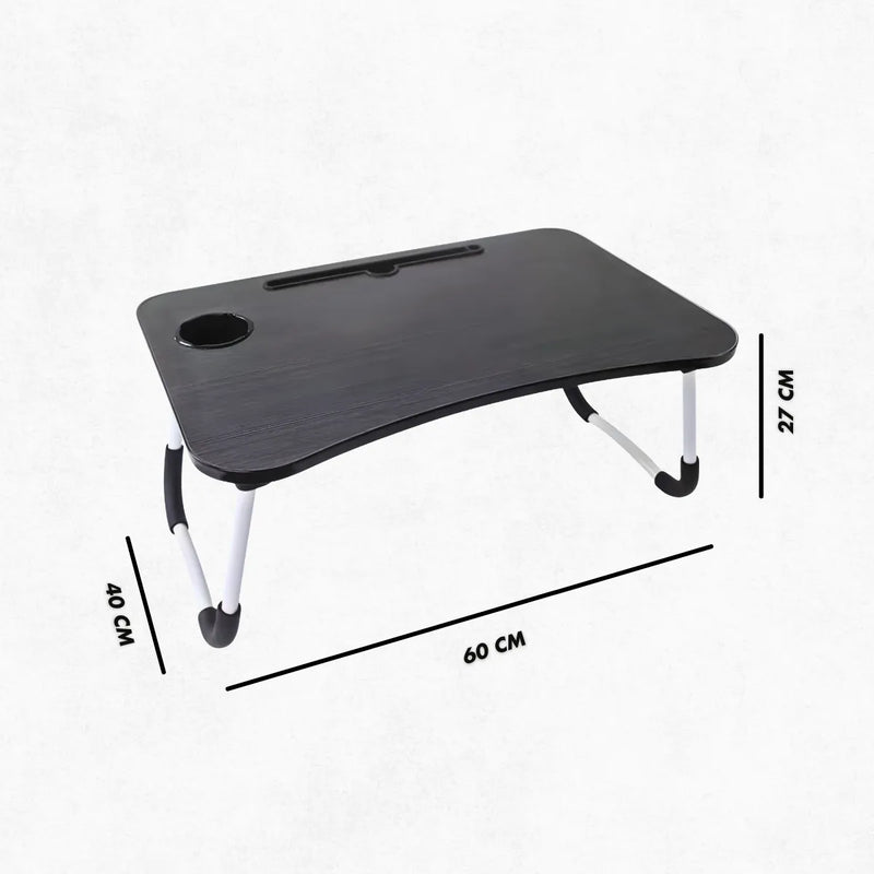 Mesa de Colo Portátil Dobrável Suporte Multiuso - PRETO