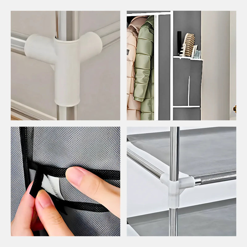 Guarda Roupa Closet Dobrável Organizador com Capa de Tecido