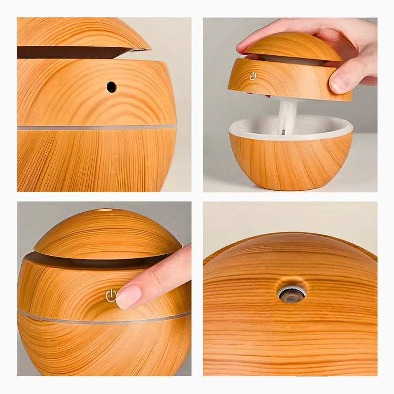 Mini umidificador de ar ultrasonic portátil com led