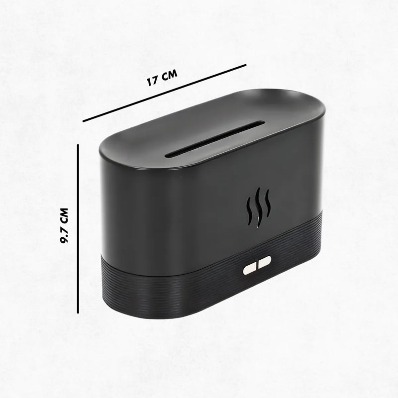 Difusor Aromatizador Umidificador Chamas Preto