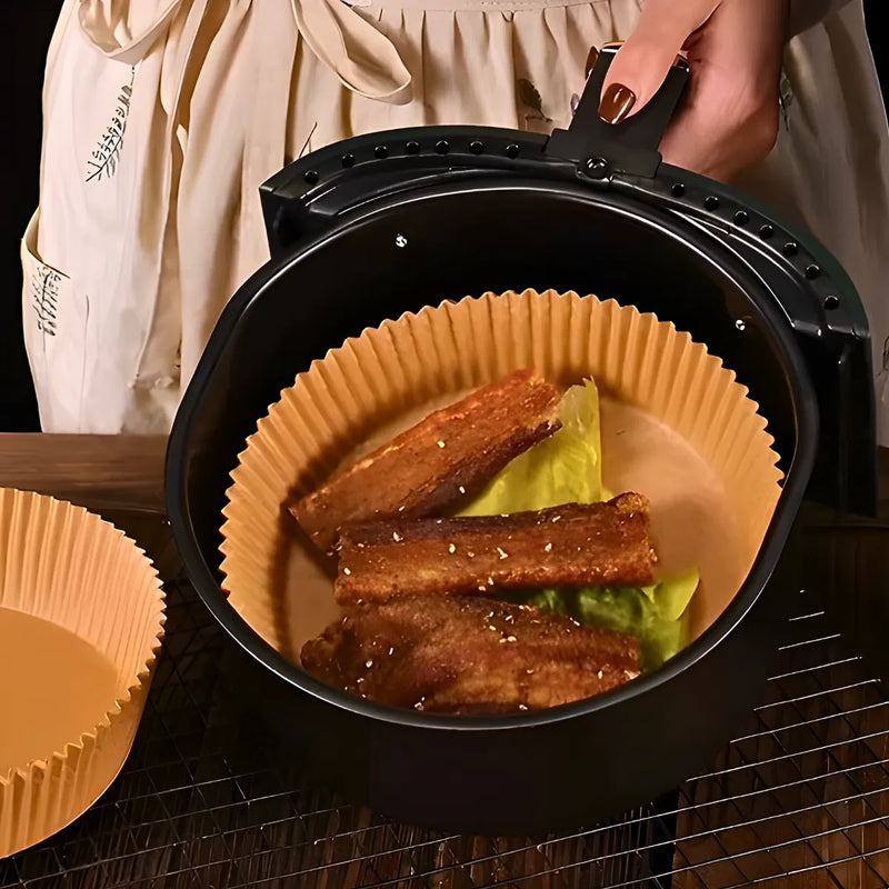 Forma de Papel Antiaderente Para Airfryer – 50 unidades