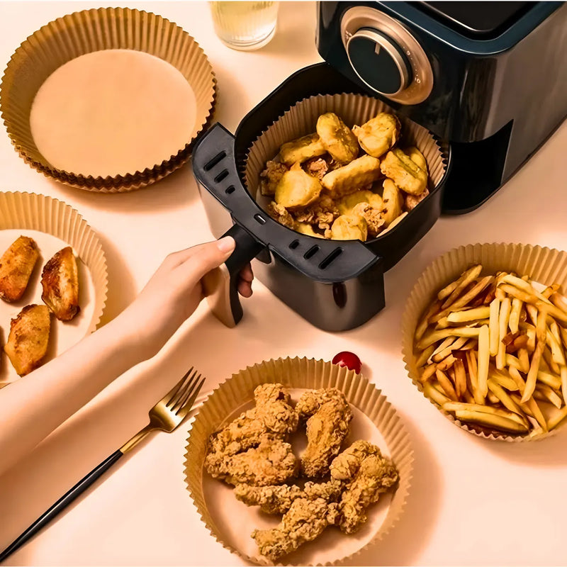Forma de Papel Antiaderente Para Airfryer – 50 unidades