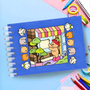 Kit Livro De Colorir Capa Dura + 24 Canetinhas multicolor