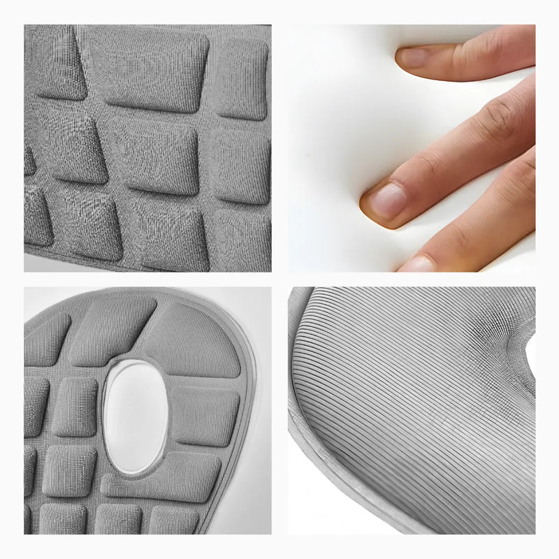 Almofada de Apoio Lombar Cadeira Correção de Coluna M - CINZ