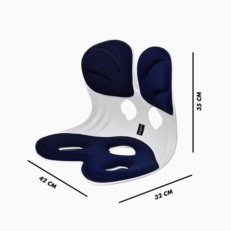 Almofada de Apoio Lombar Cadeira Correção de Coluna G - AZUL