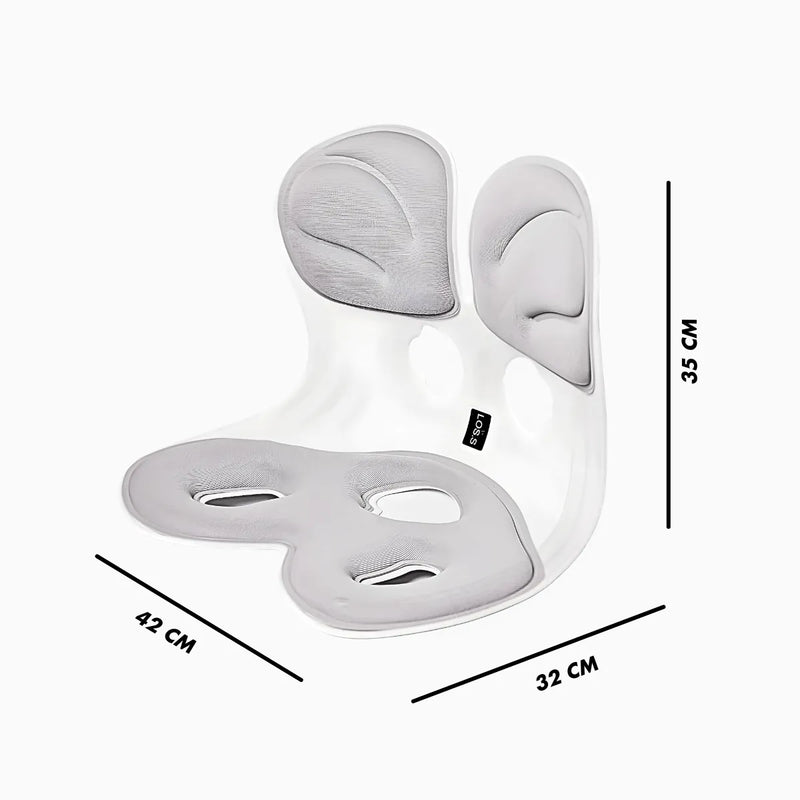 Almofada de Apoio Lombar Cadeira Correção de Coluna G - CINZ