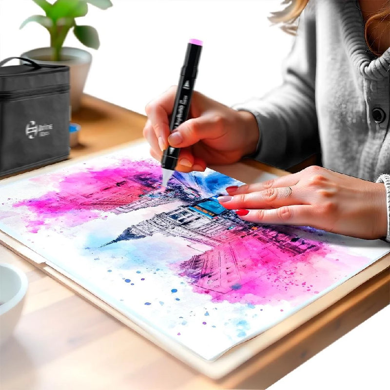 Kit 36 Canetas Marcadoras Ponta Dupla – Arte, Cor e Criativi