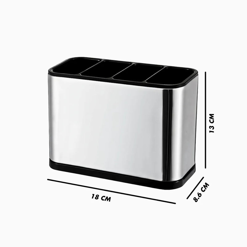 Porta Talheres Escorredor Pia Inox Cozinha Organizado Talher