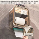 Porta Papel Higiênico com Fixação Sem Furo - Design Moderno