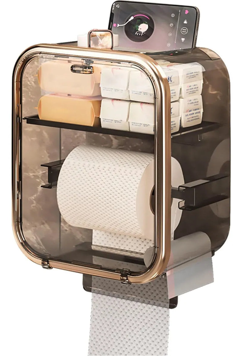 Porta Papel Higiênico com Fixação Sem Furo - Design Moderno